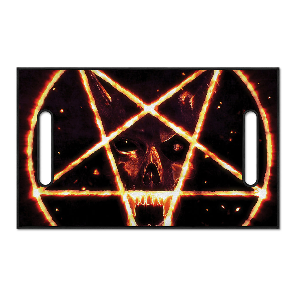 Flame Satanic Pentagram Print Golf Cart Seat Cover