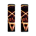 Flame Satanic Pentagram Print Handle Covers