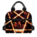 Flame Satanic Pentagram Print Insulated Lunch Bag