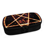 Flame Satanic Pentagram Print Insulin Cooler Travel Case