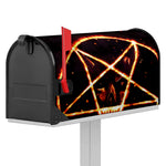 Flame Satanic Pentagram Print Mailbox Cover