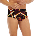 Flame Satanic Pentagram Print Men's Briefs