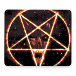 Flame Satanic Pentagram Print Mouse Pad