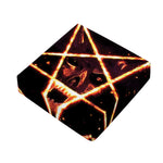 Flame Satanic Pentagram Print Outdoor Seat Cushion Cover