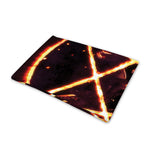 Flame Satanic Pentagram Print Pet Cooling Mat Cover
