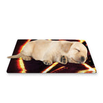 Flame Satanic Pentagram Print Pet Cooling Mat Cover