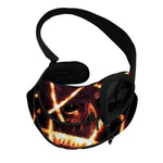 Flame Satanic Pentagram Print Pet Sling Carrier