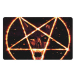 Flame Satanic Pentagram Print Polyester Doormat