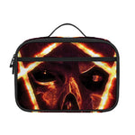 Flame Satanic Pentagram Print Portable Lunch Bag