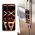 Flame Satanic Pentagram Print Refrigerator Handle Covers