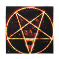 Flame Satanic Pentagram Print Silk Bandana