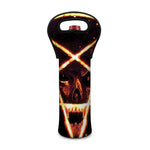 Flame Satanic Pentagram Print Single Neoprene Wine Tote