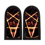 Flame Satanic Pentagram Print Skillet Handle Cover