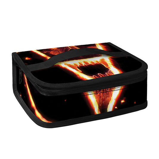 Flame Satanic Pentagram Print Small Lunch Bag
