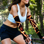 Flame Satanic Pentagram Print Sun Protection Arm Sleeves