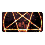 Flame Satanic Pentagram Print Towel