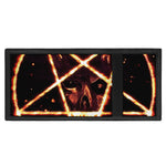 Flame Satanic Pentagram Print Trifold Wallet