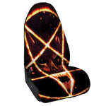 Flame Satanic Pentagram Print Waterproof Car Seat Cover