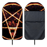 Flame Satanic Pentagram Print Waterproof Car Seat Cover