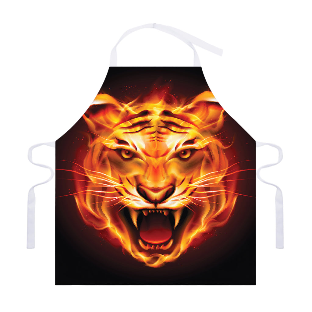 Flame Tiger Print Adjustable Apron