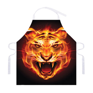 Flame Tiger Print Adjustable Apron