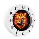 Flame Tiger Print Alarm Clock