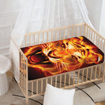 Flame Tiger Print Baby Crib Sheet