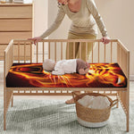 Flame Tiger Print Baby Crib Sheet