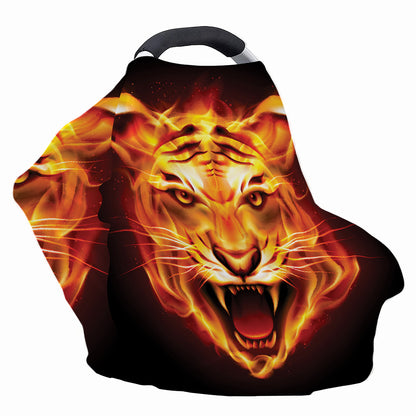 Flame Tiger Print Baby Seat Cover