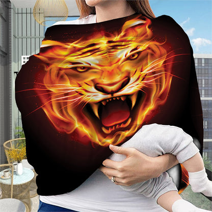 Flame Tiger Print Baby Seat Cover