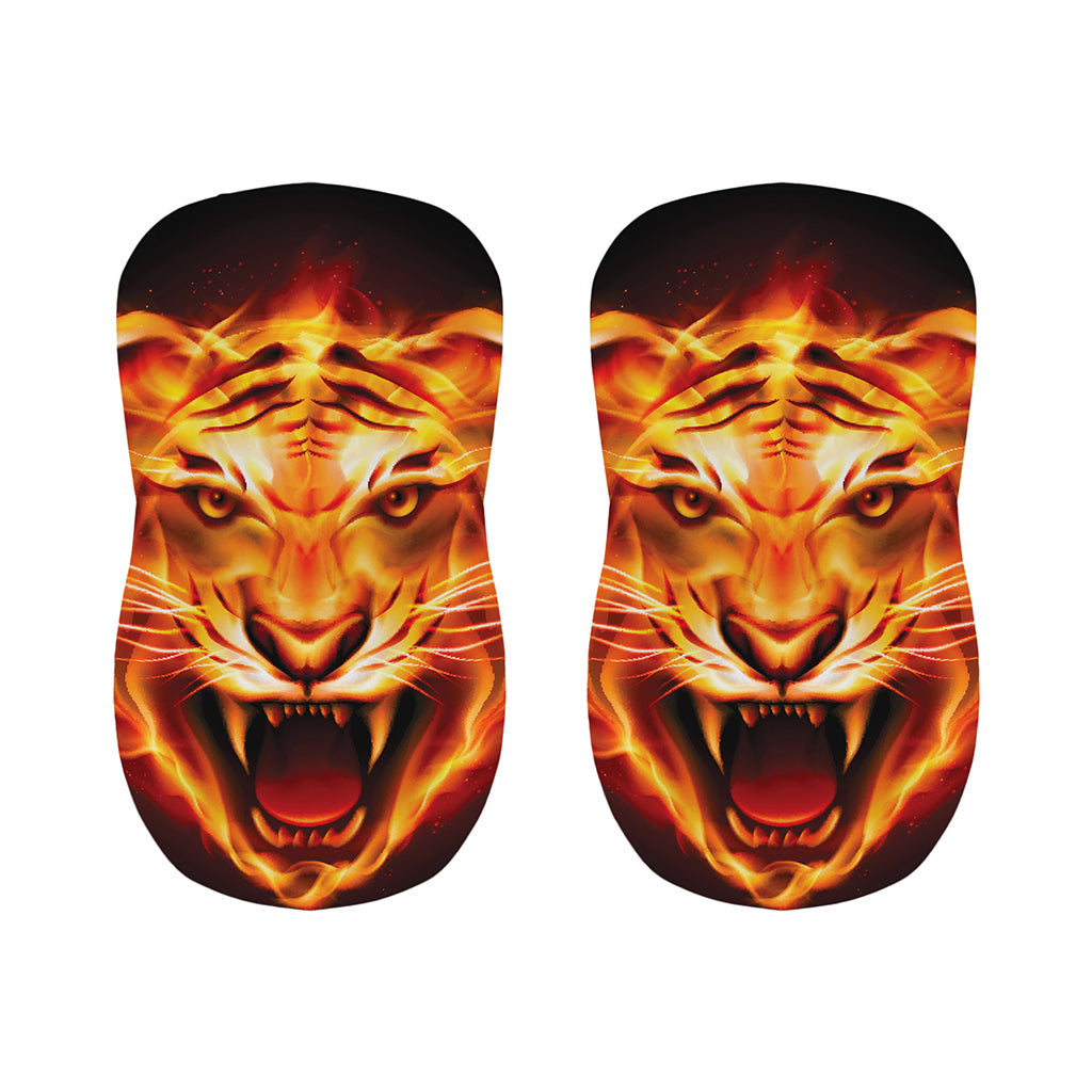 Flame Tiger Print Bar Stool Covers