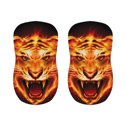 Flame Tiger Print Bar Stool Covers