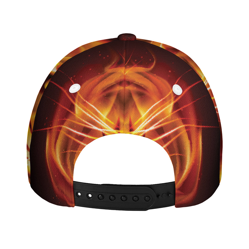 Flame Tiger Print Baseball Cap