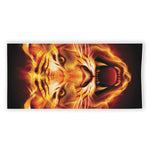 Flame Tiger Print Beach Towel