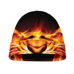 Flame Tiger Print Beanie