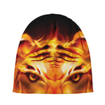 Flame Tiger Print Beanie