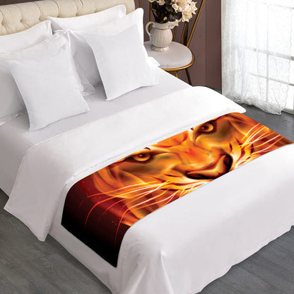 Flame Tiger Print Bed Runner