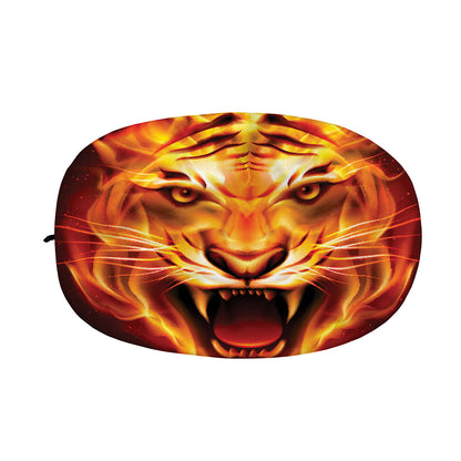 Flame Tiger Print Car Side Mirror Covers