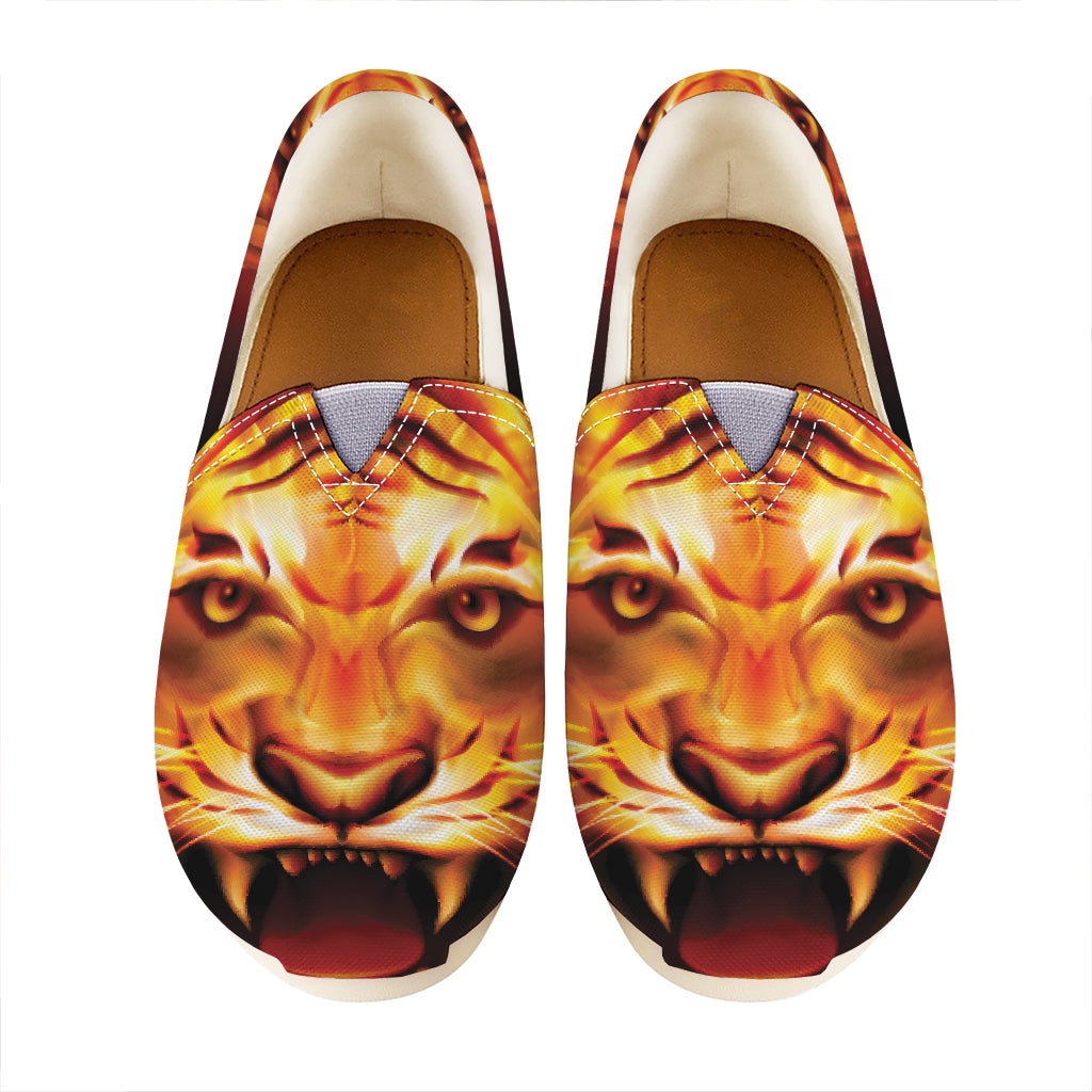 Flame Tiger Print Casual Shoes