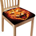 Flame Tiger Print Chair Cushion Cover