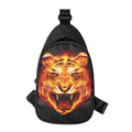 Flame Tiger Print Sling Bag