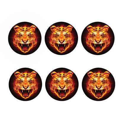 Flame Tiger Print Coaster Set
