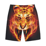 Flame Tiger Print Cotton Shorts