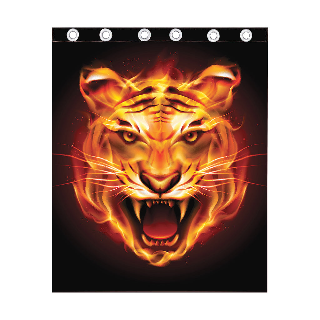 Flame Tiger Print Curtain