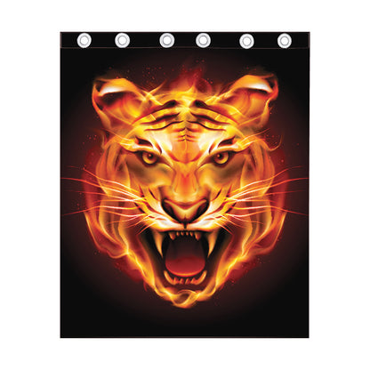 Flame Tiger Print Curtain