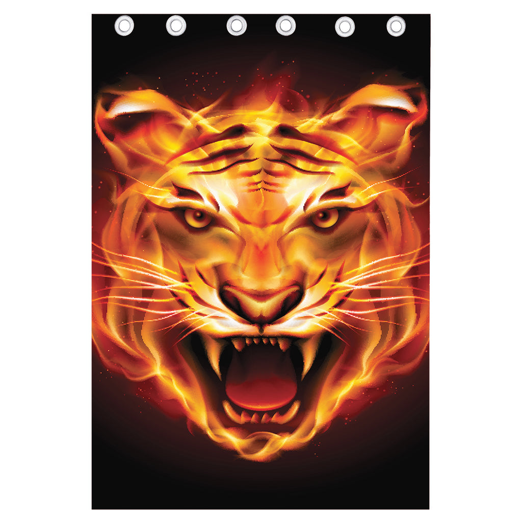 Flame Tiger Print Curtain