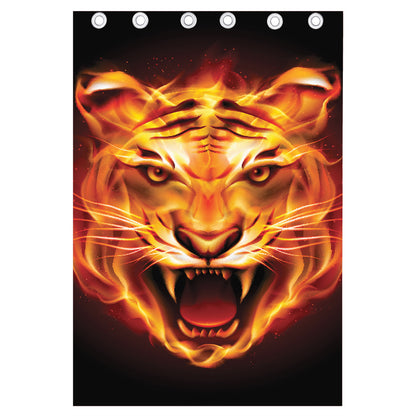 Flame Tiger Print Curtain