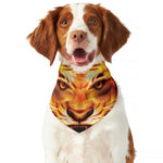 Flame Tiger Print Dog Bandana