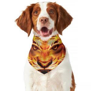 Flame Tiger Print Dog Bandana