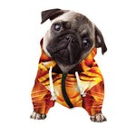 Flame Tiger Print Dog Zip Up Hoodie